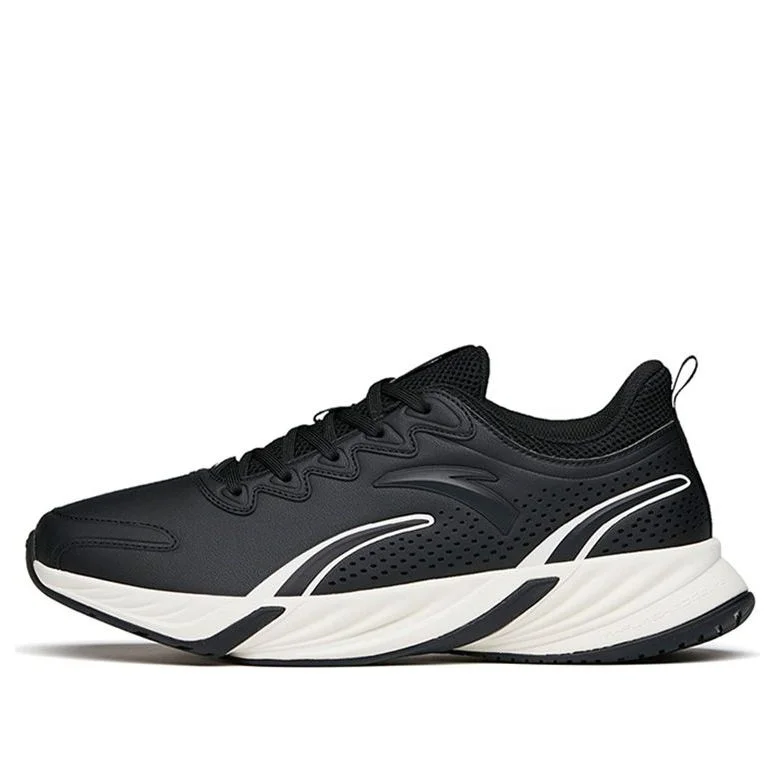 ANTA Running Series Sneakers Leather 'Midnight Black' 112145523-7 - 1