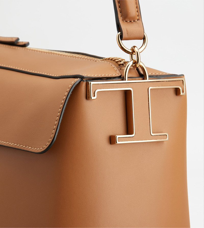 TOD'S T CASE BAULETTO IN LEATHER SMALL - BROWN 8
