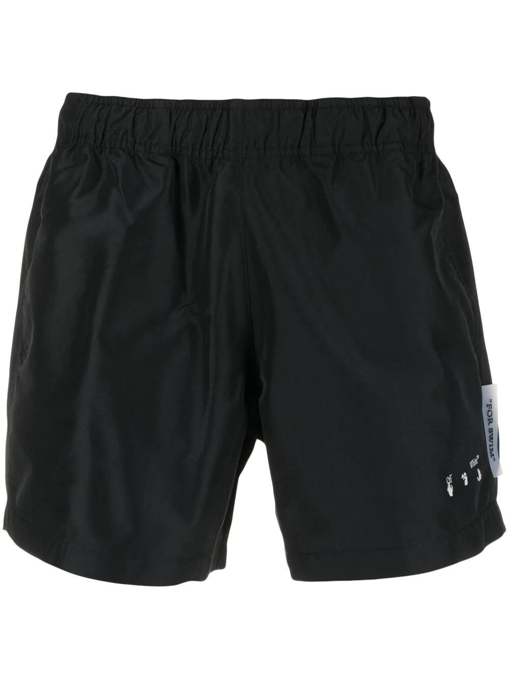 logo print swim shorts - 1