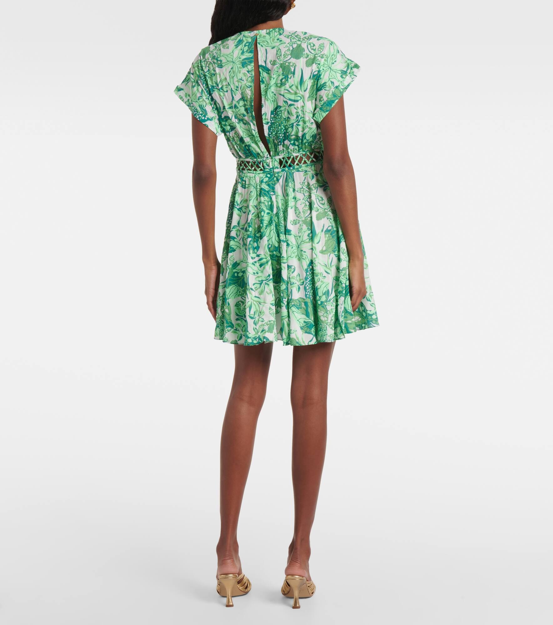 Cecile cutout printed minidress - 3