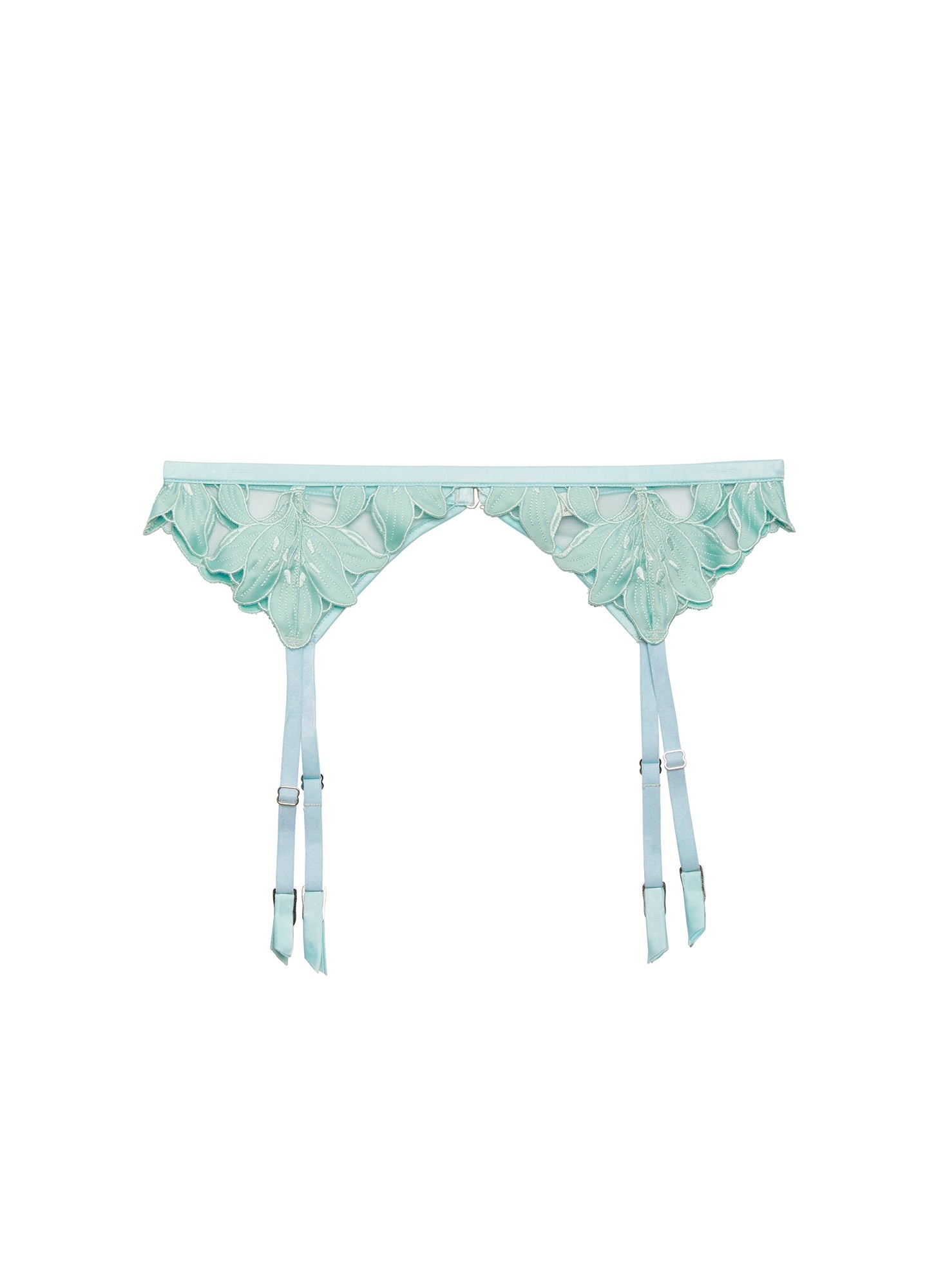 Lily Embroidery Garter Belt - 3