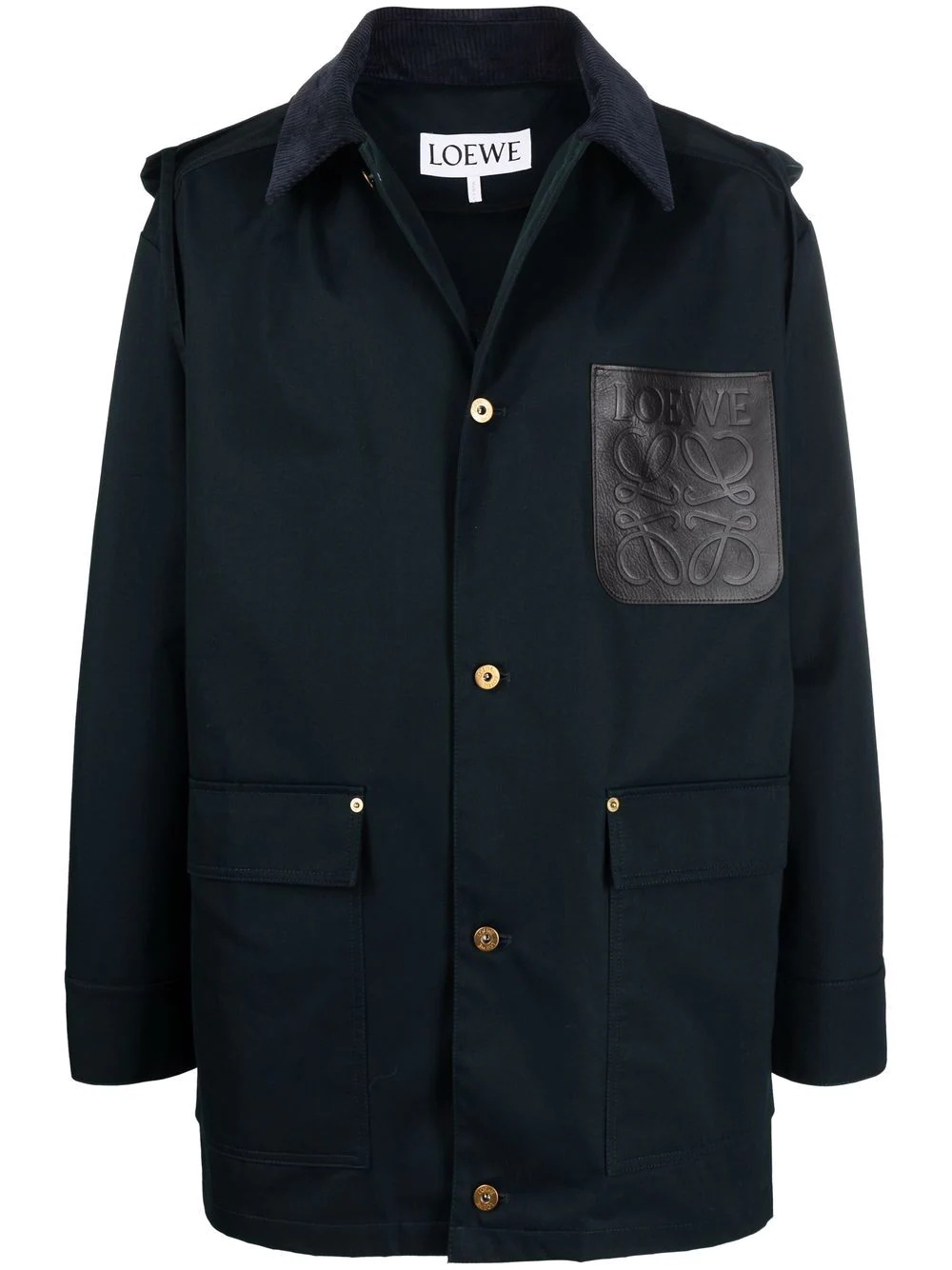 Patchpocket hooded parka coat - 1