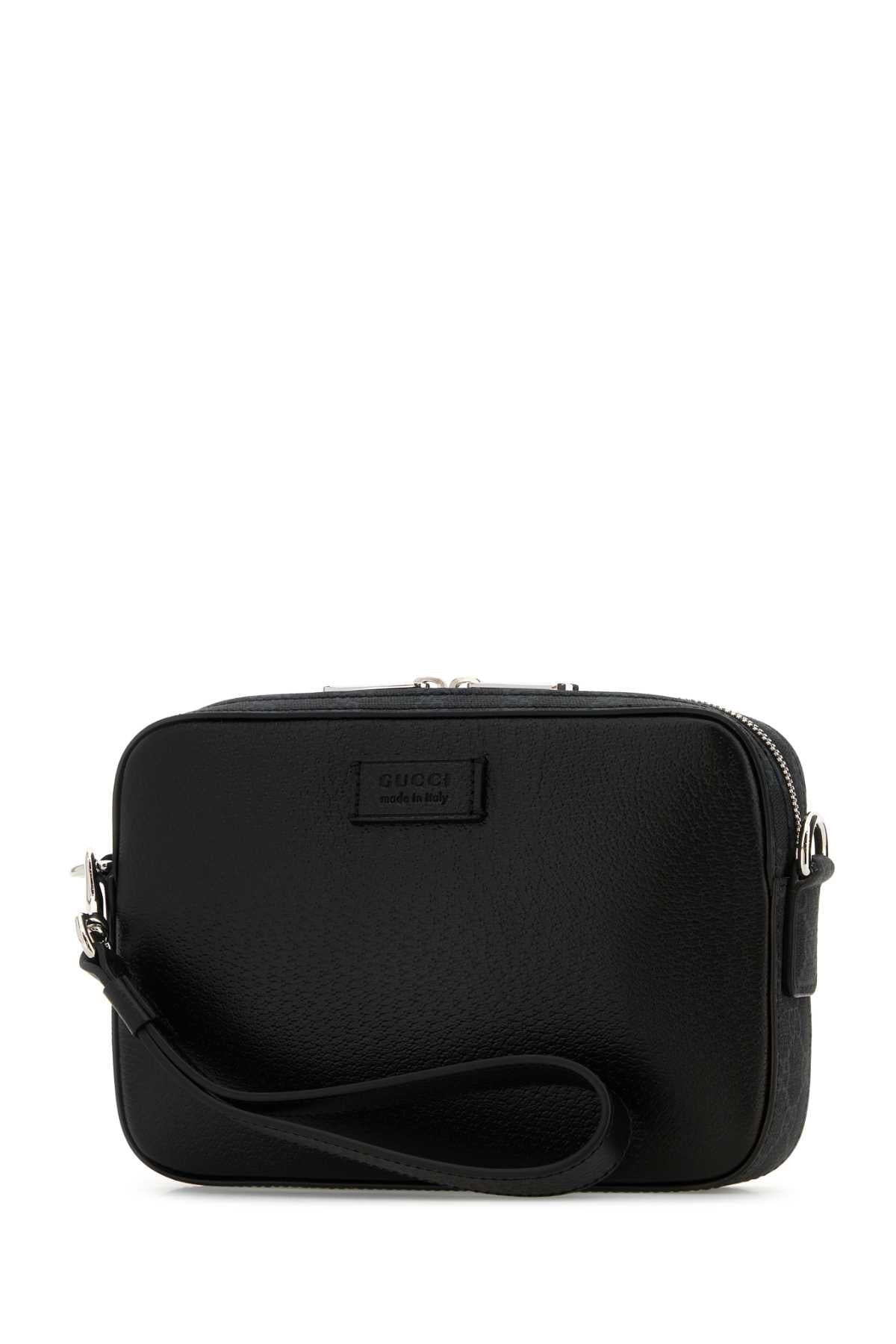 Gucci Men Black Leather Small Clutch - 2