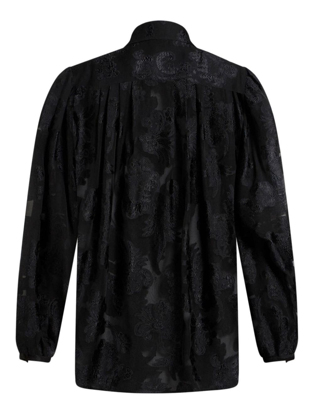 fil-coupé effect chiffon shirt - 7