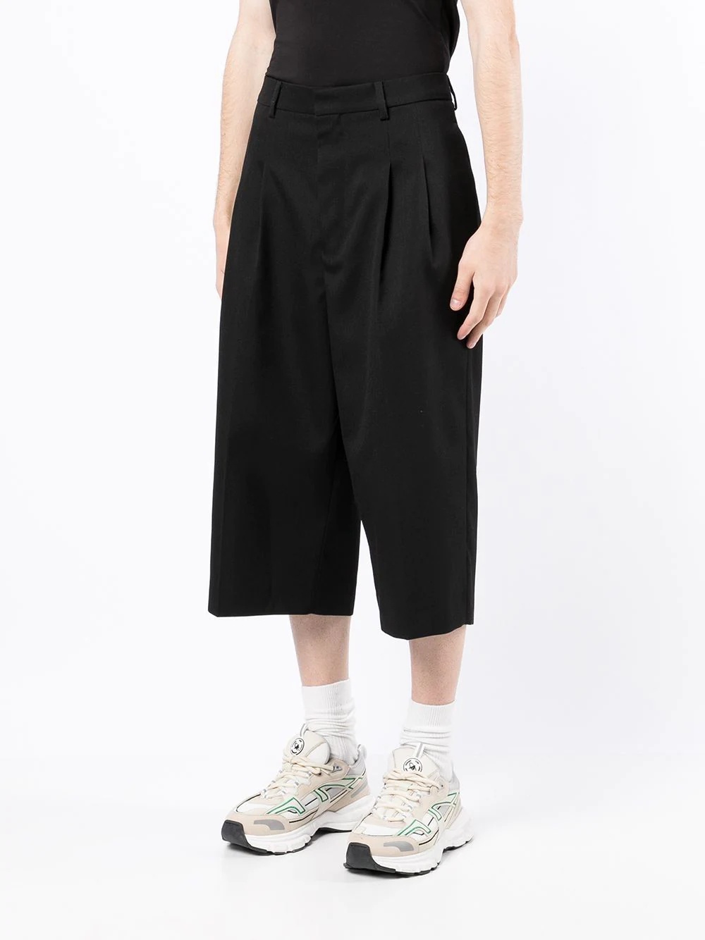 pleated cropped trousers - 3