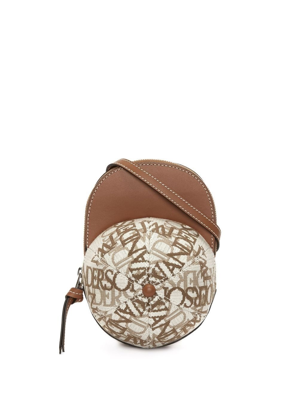 medium cap logo-jacquard bag - 1