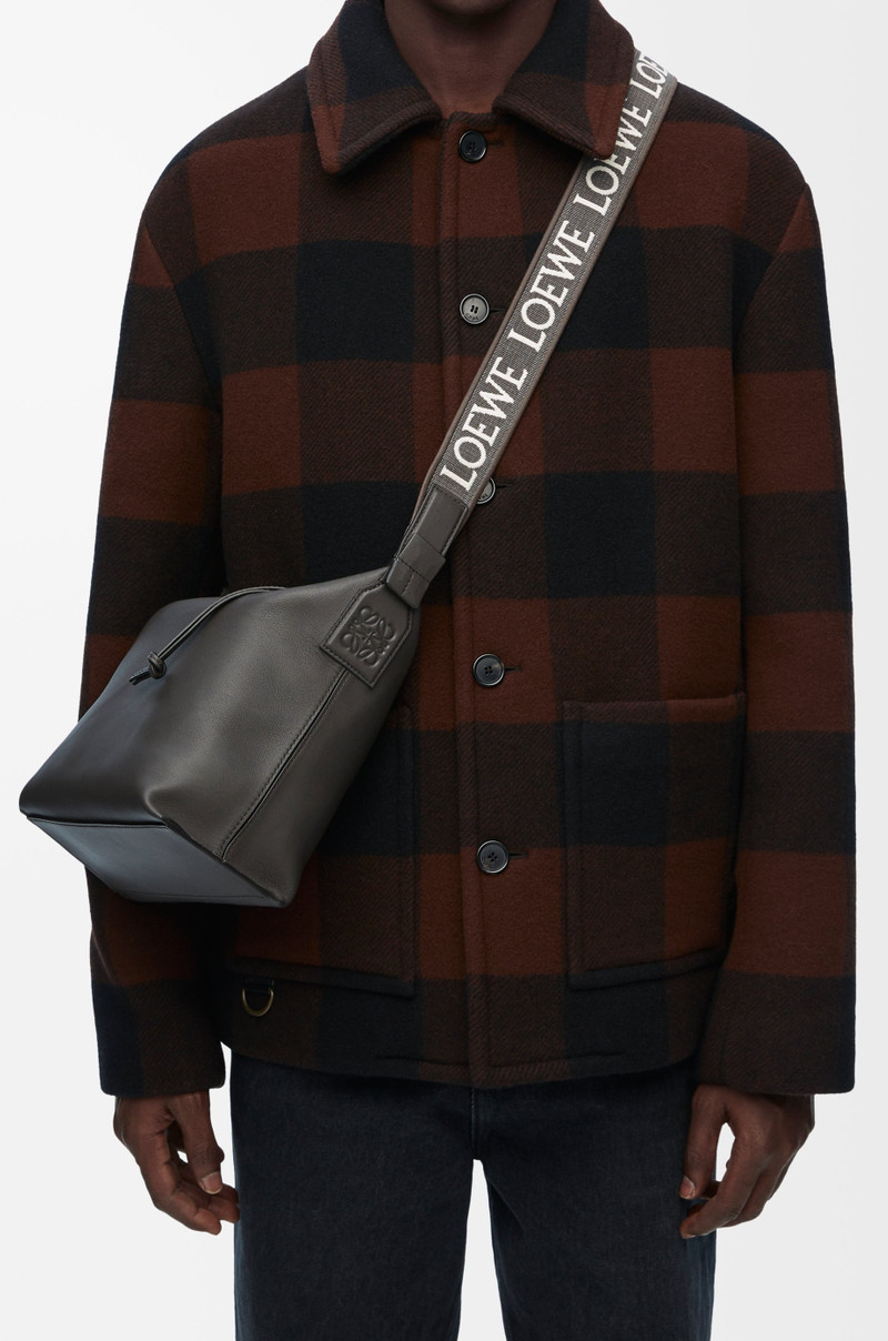 Loewe Small Cubi Crossbody bag in supple smooth calfskin and jacquard outlook