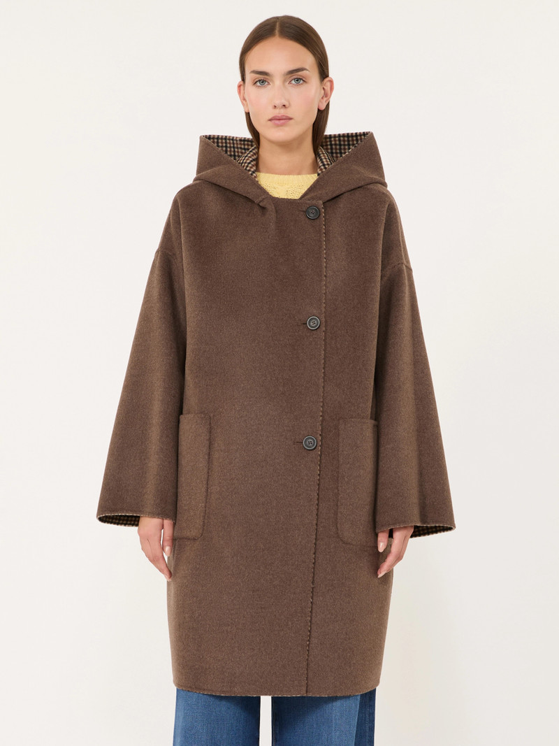 BALTA Double wool broadcloth coat - BROWN 5