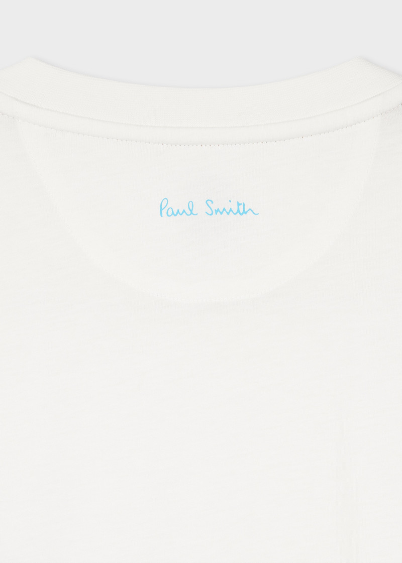 Paul Smith White 'Espresso Bar' Print Cotton T-Shirt outlook