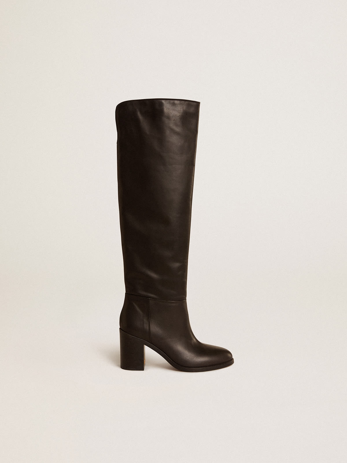 Vivienne knee-high boots in black leather - 1