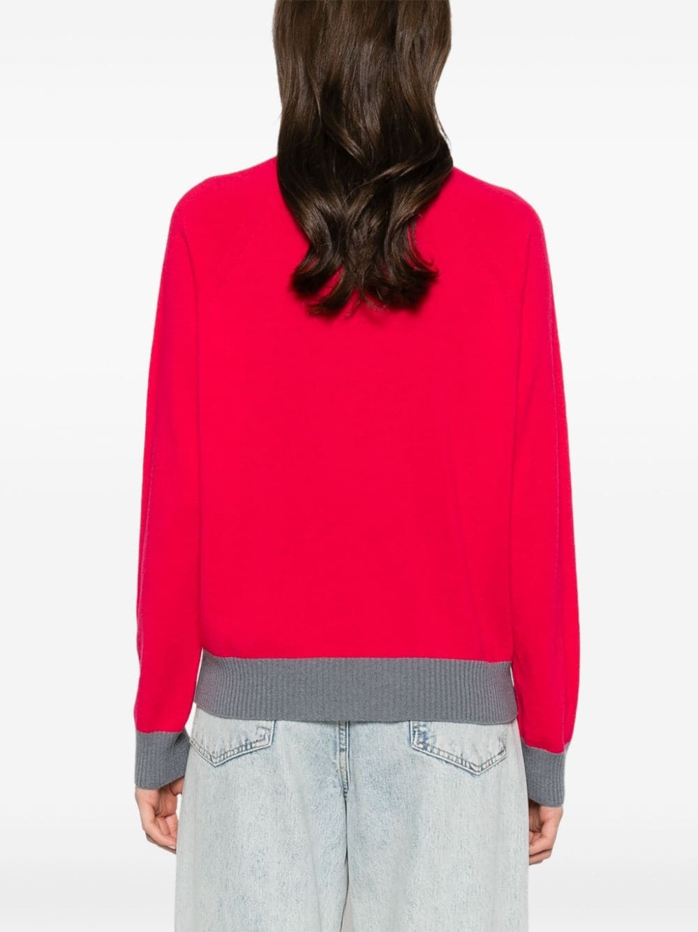 contrast-trim sweater - 4