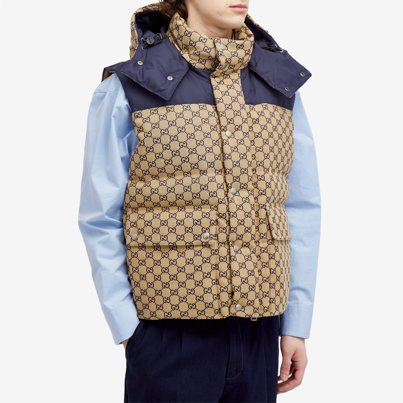 Gucci Guuci GG Panel Down Vest - 2