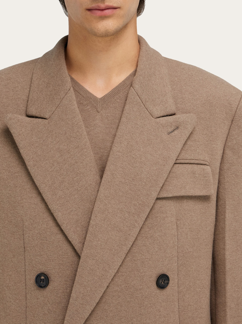 Jersey interlock double breasted coat 5