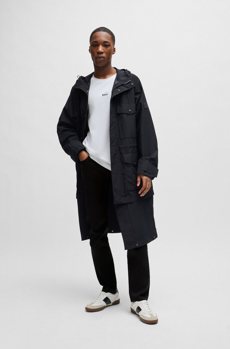 BOSS SLIM-FIT JEANS IN BLACK COMFORT-STRETCH DENIM outlook