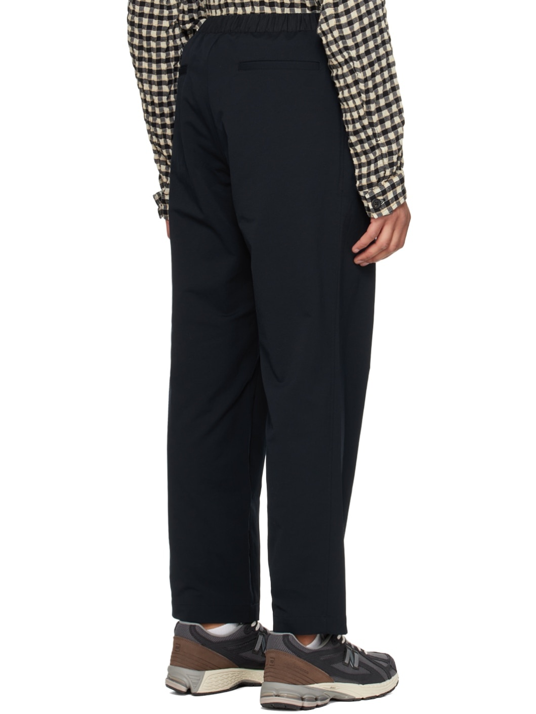 Navy Wide Easy Trousers - 3