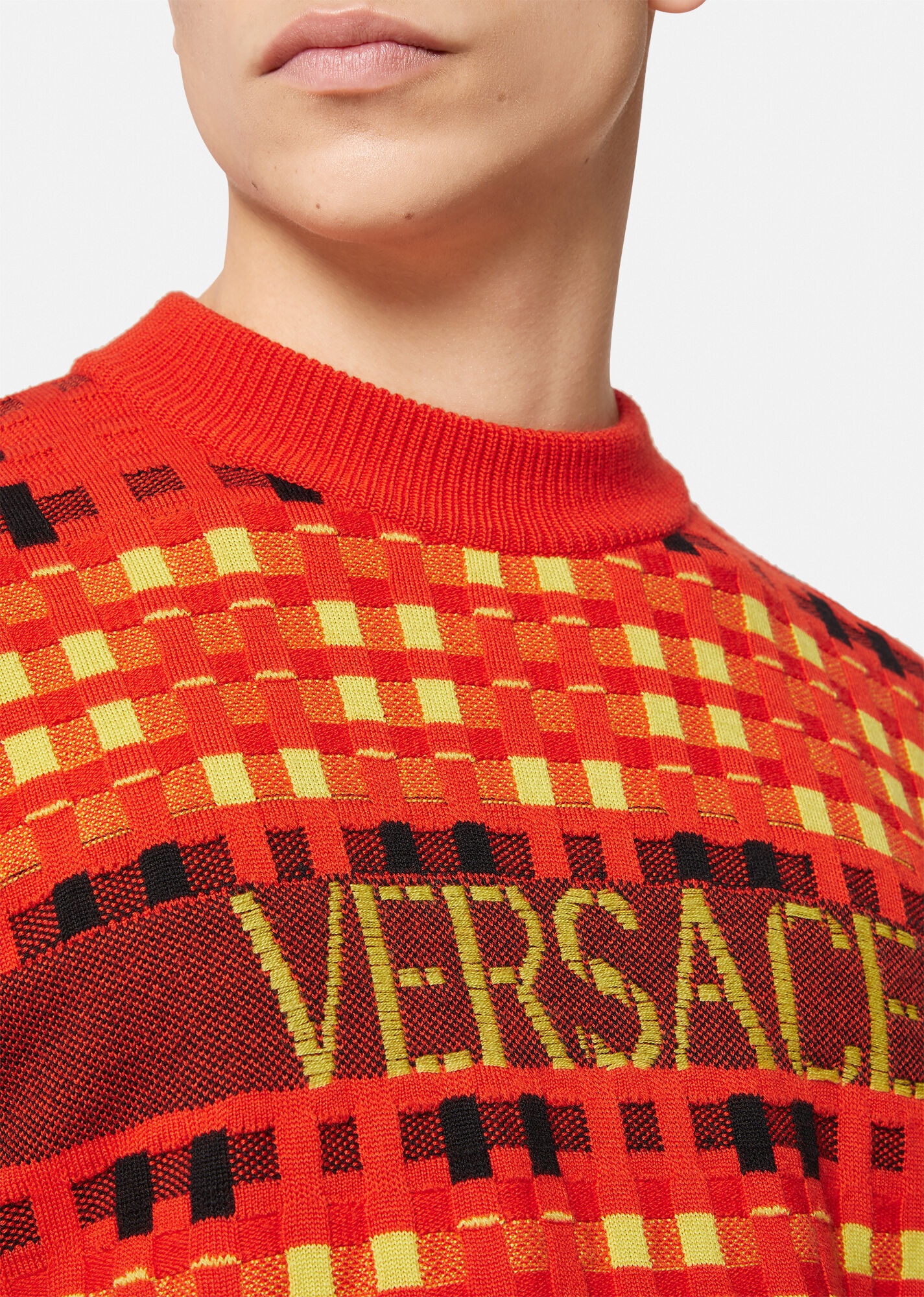 Logo Tartan Wool Jacquard Jumper - 5