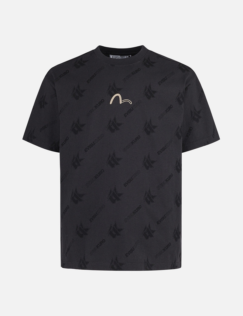 EVISU Monogram Logo Print Relax Fit T-shirt outlook