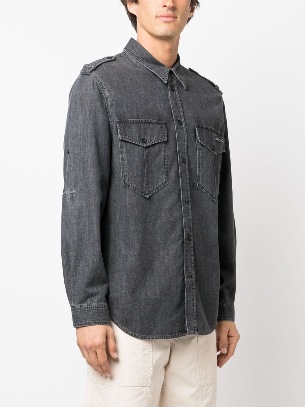 long-sleeve denim shirt - 3