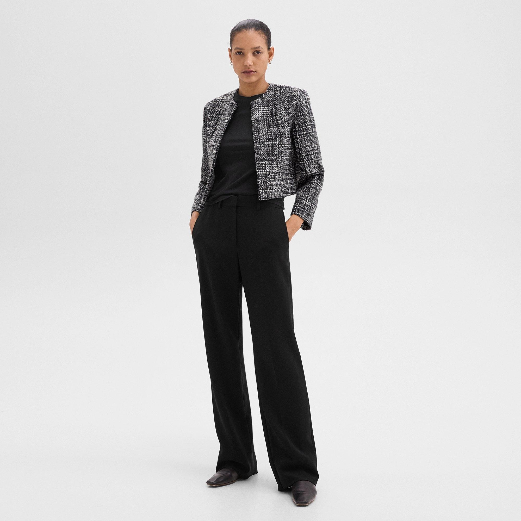 Cropped Jacket in Mélange Tweed - 6
