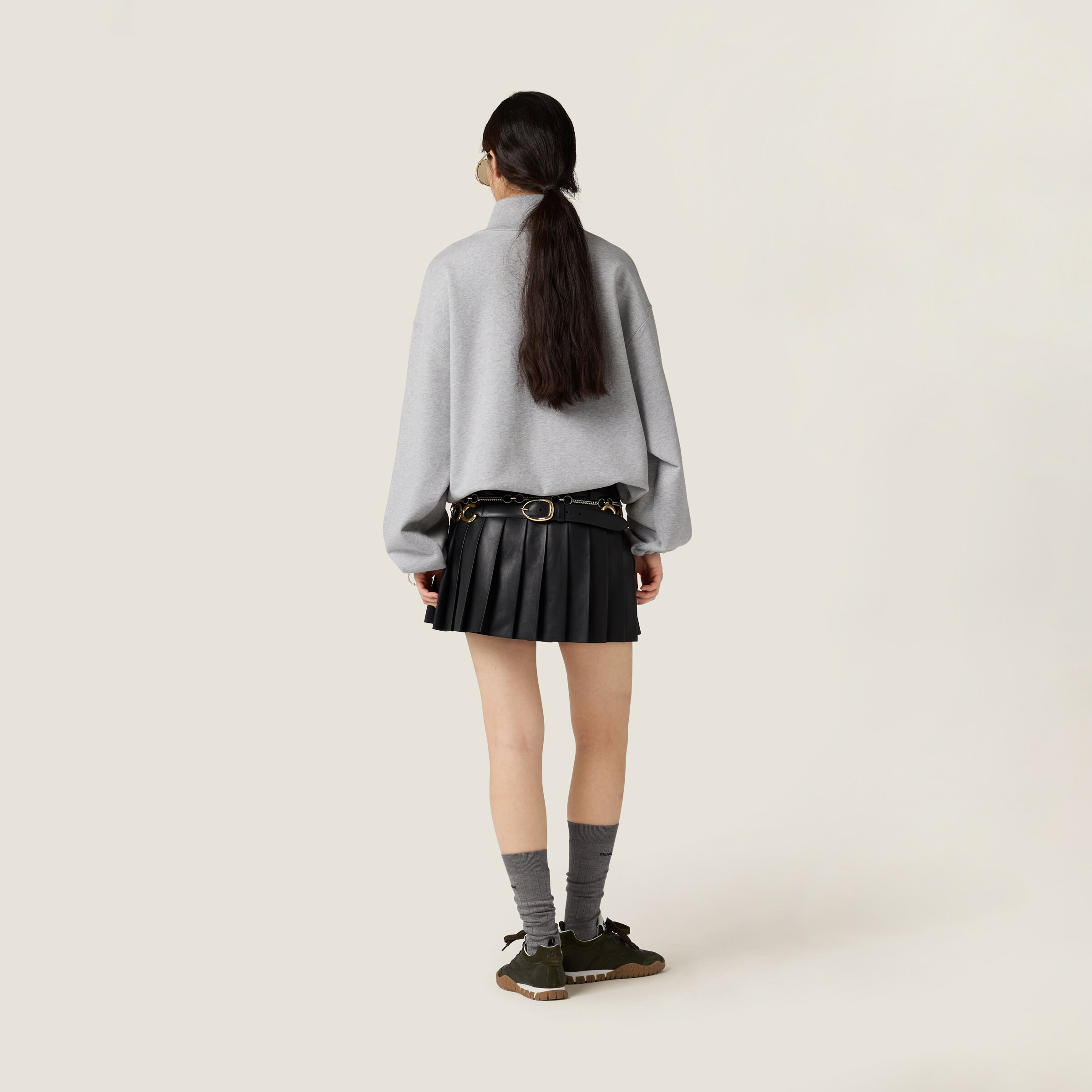 Cotton fleece zipper sweatshirt - 3