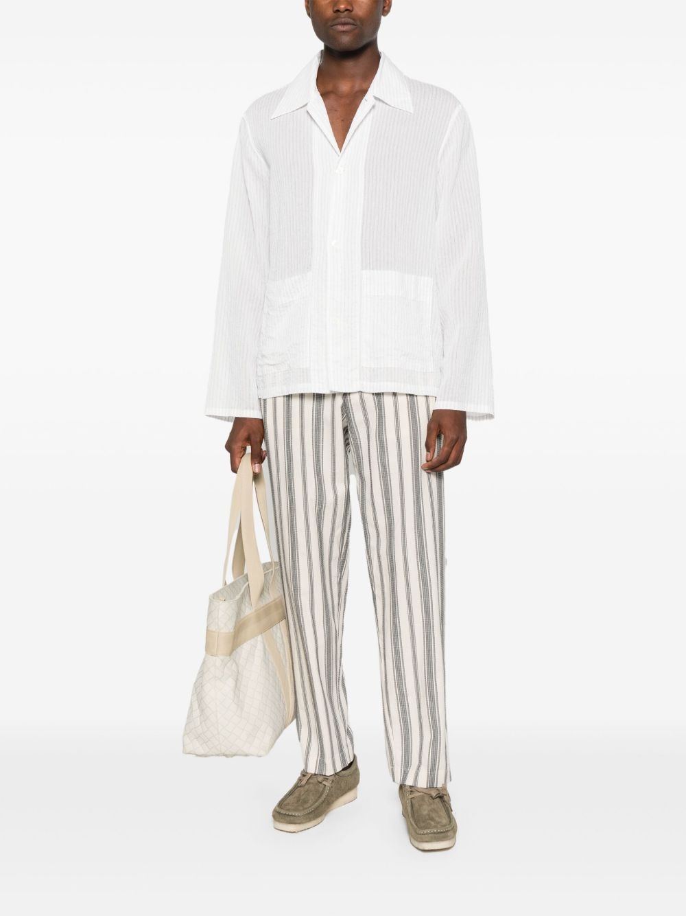 striped cotton pants - 2
