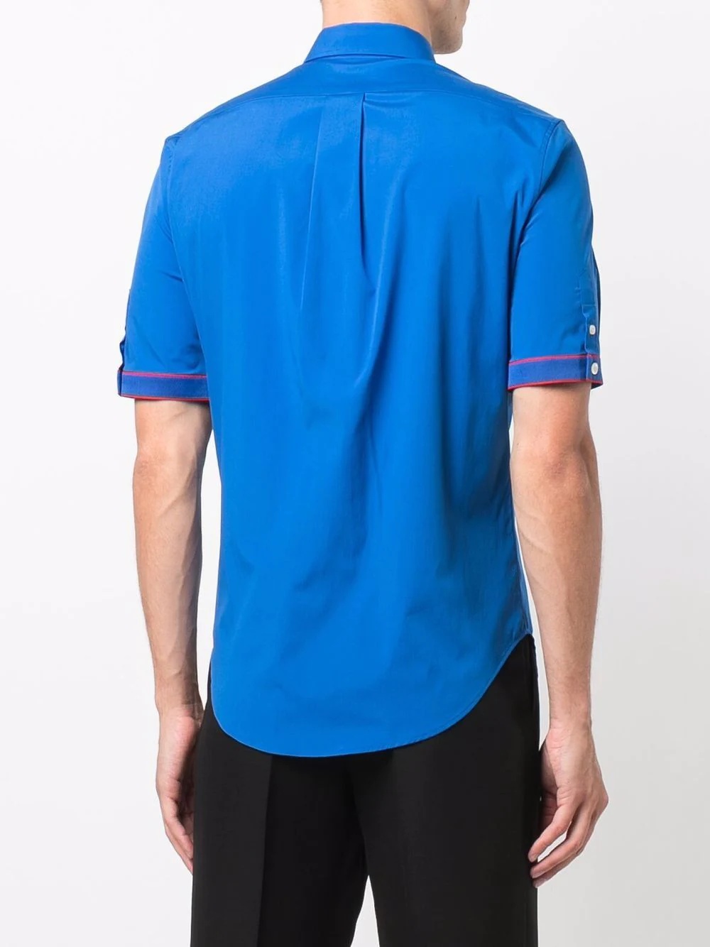 logo-trim short-sleeve shirt - 4