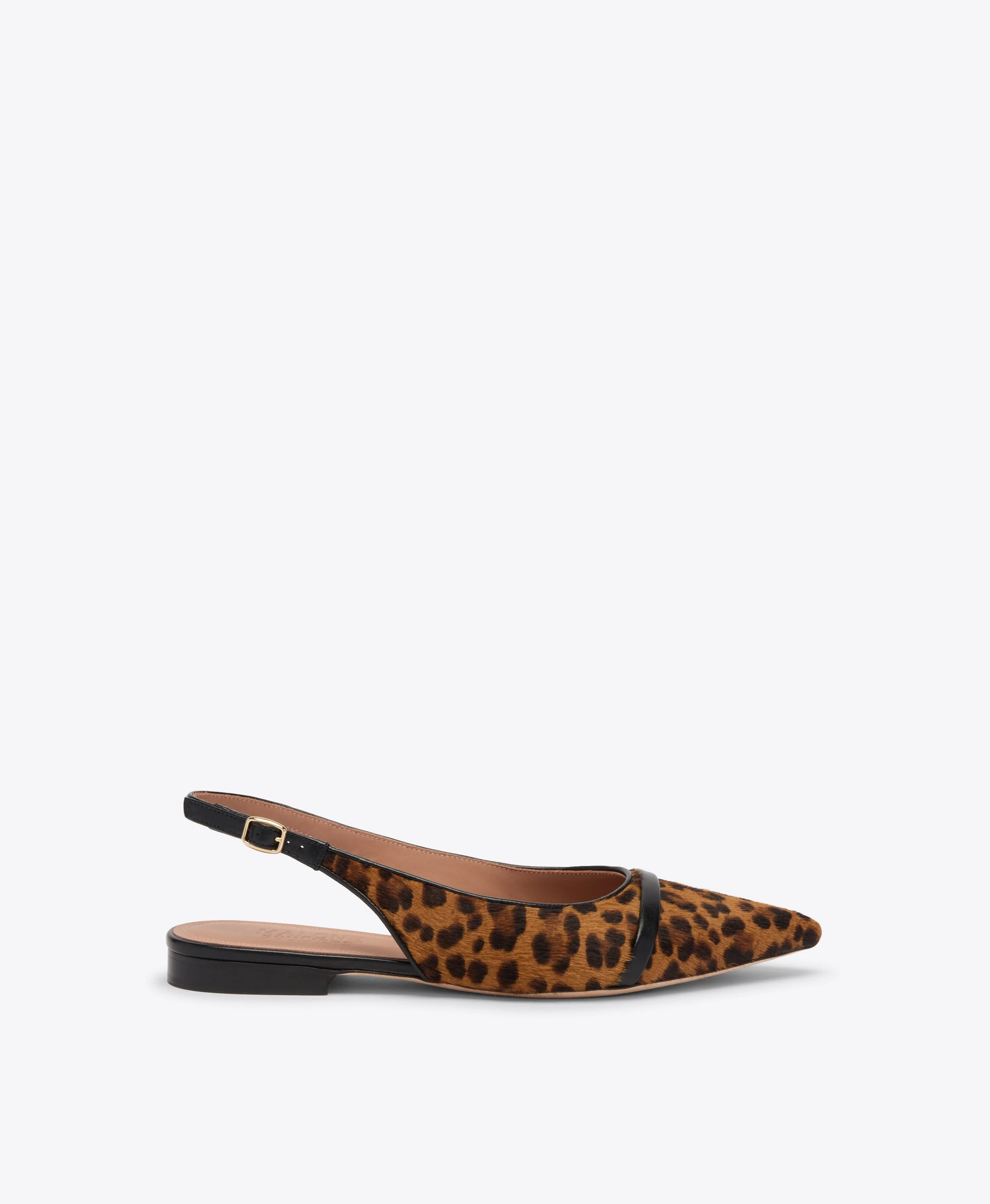 Jama Leopard Calf Hair Flat Slingbacks - 1