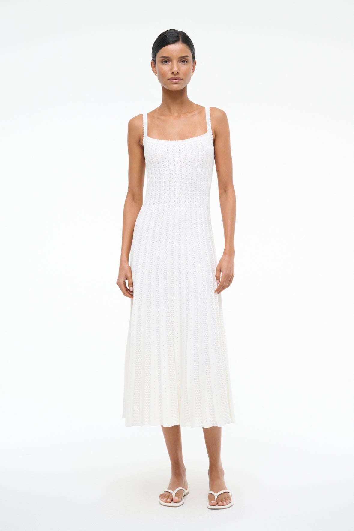 STAUD ELLEN DRESS IVORY - 3