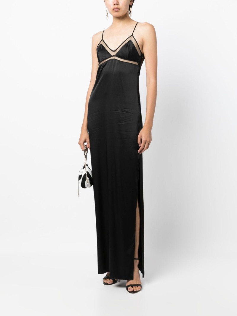 KIKI DE MONTPARNASSE Peep Show silk slip dress outlook