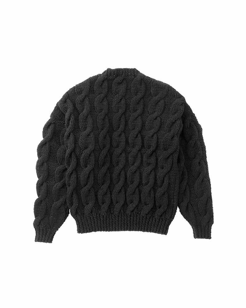 AMPLUS FISHERMAN HAND-KNIT BLACK