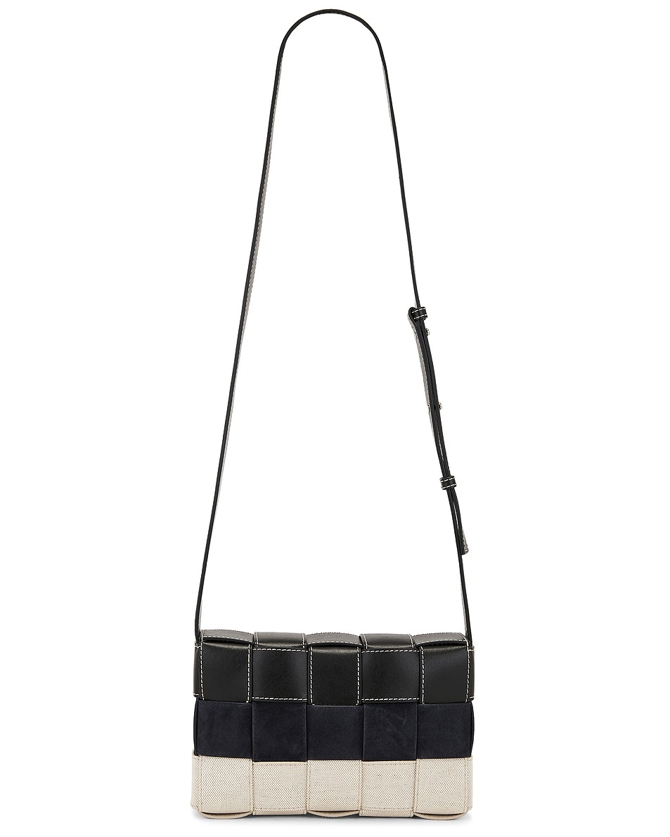 Cassette Intreccio Stitch Canvas And Suede Bag - 2