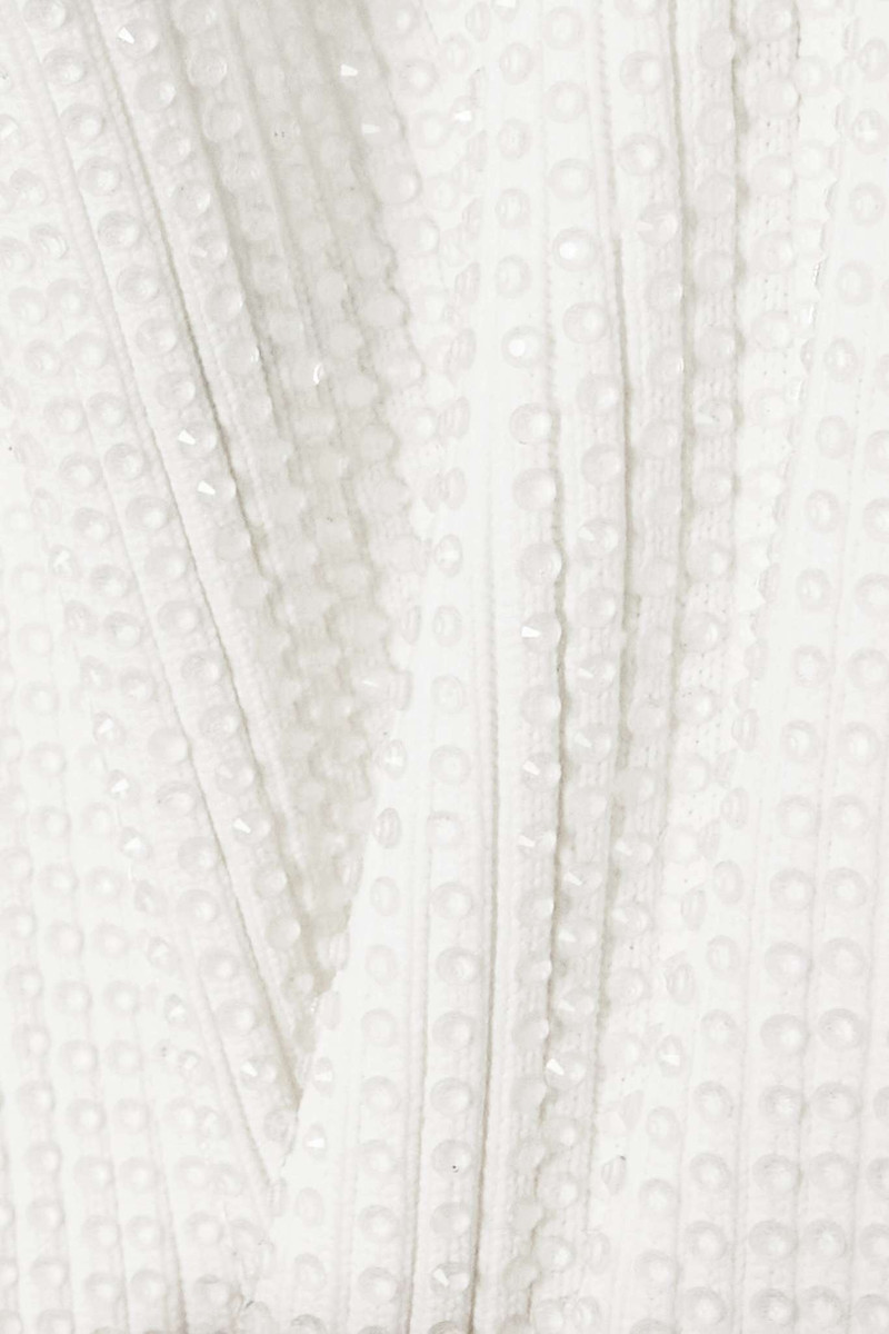 Crystal-embellished ribbed-knit mini dress 4