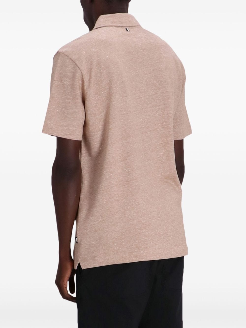 mÃ©lange-effect short-sleeve polo shirt - 4