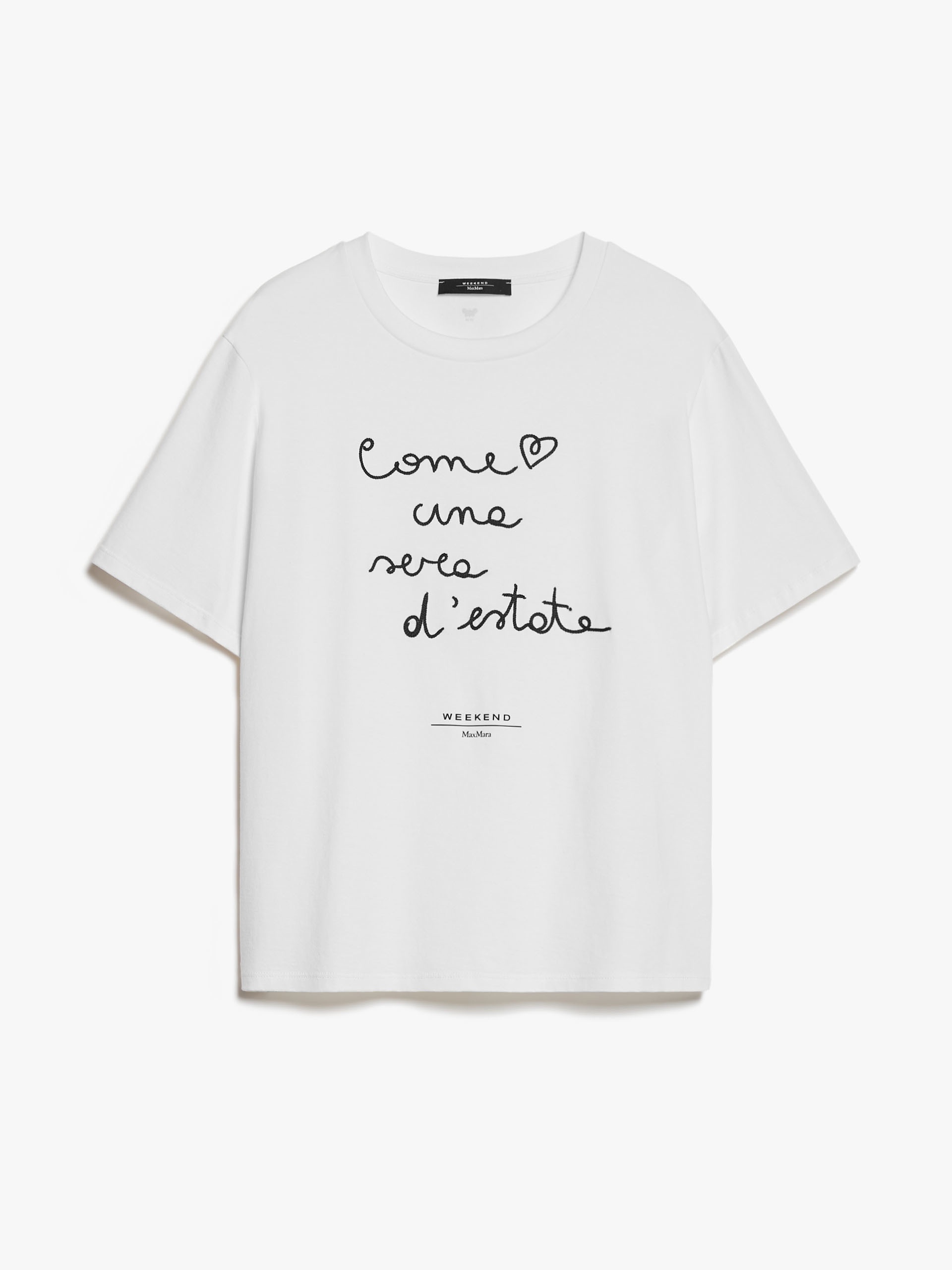 BARBANO Cotton T-shirt with embroidered lettering detail - 1