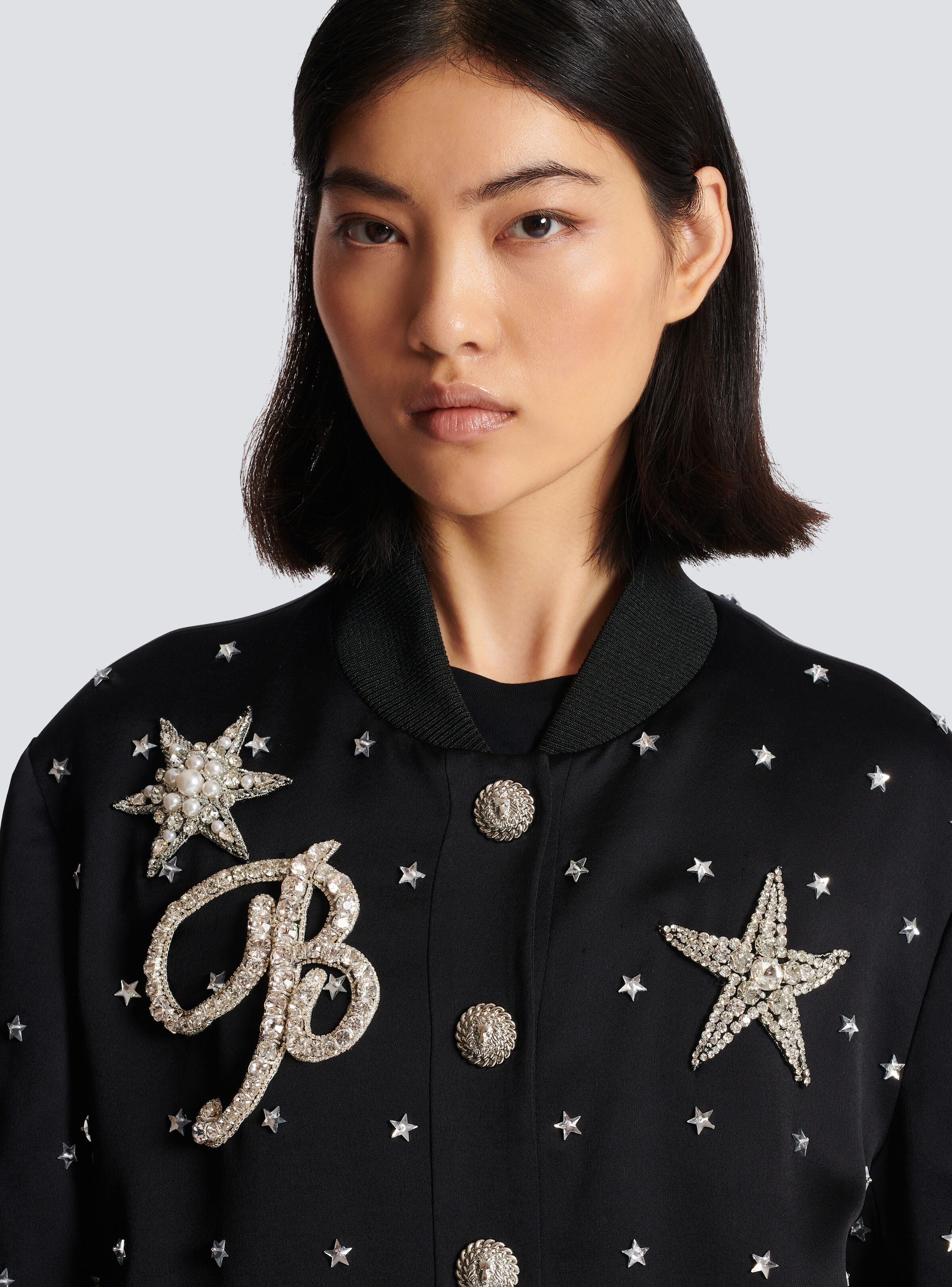 Stars embroidered bomber jacket - 7