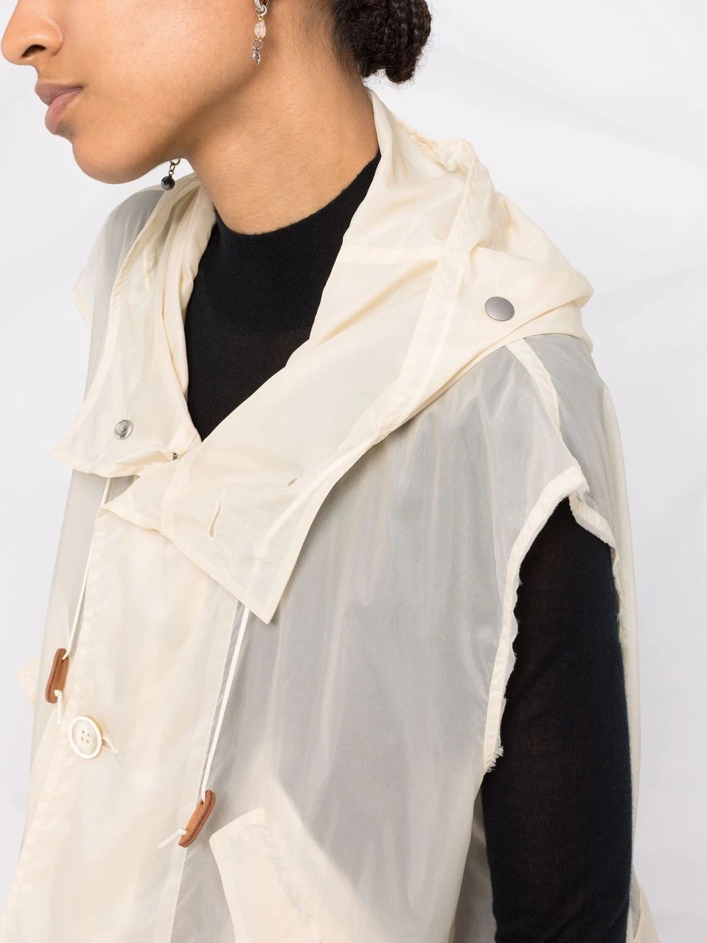 belted hooded trench coat - 3