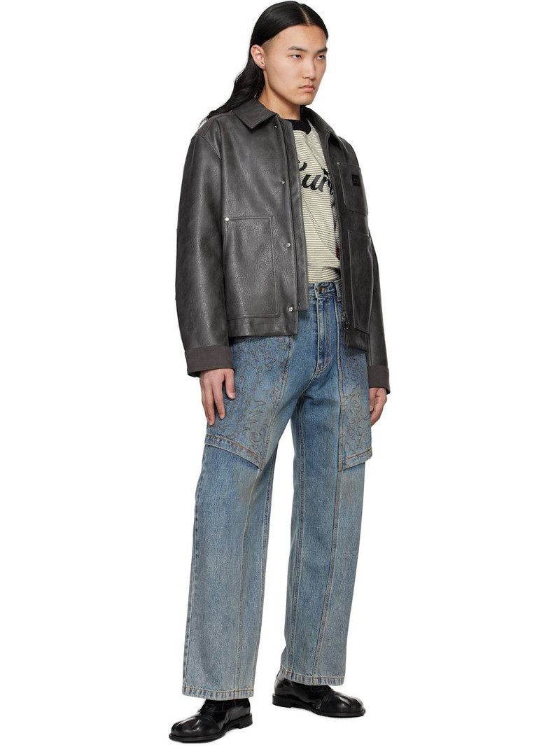 Andersson Bell Gray Carpenter Faux-Leather Jacket outlook