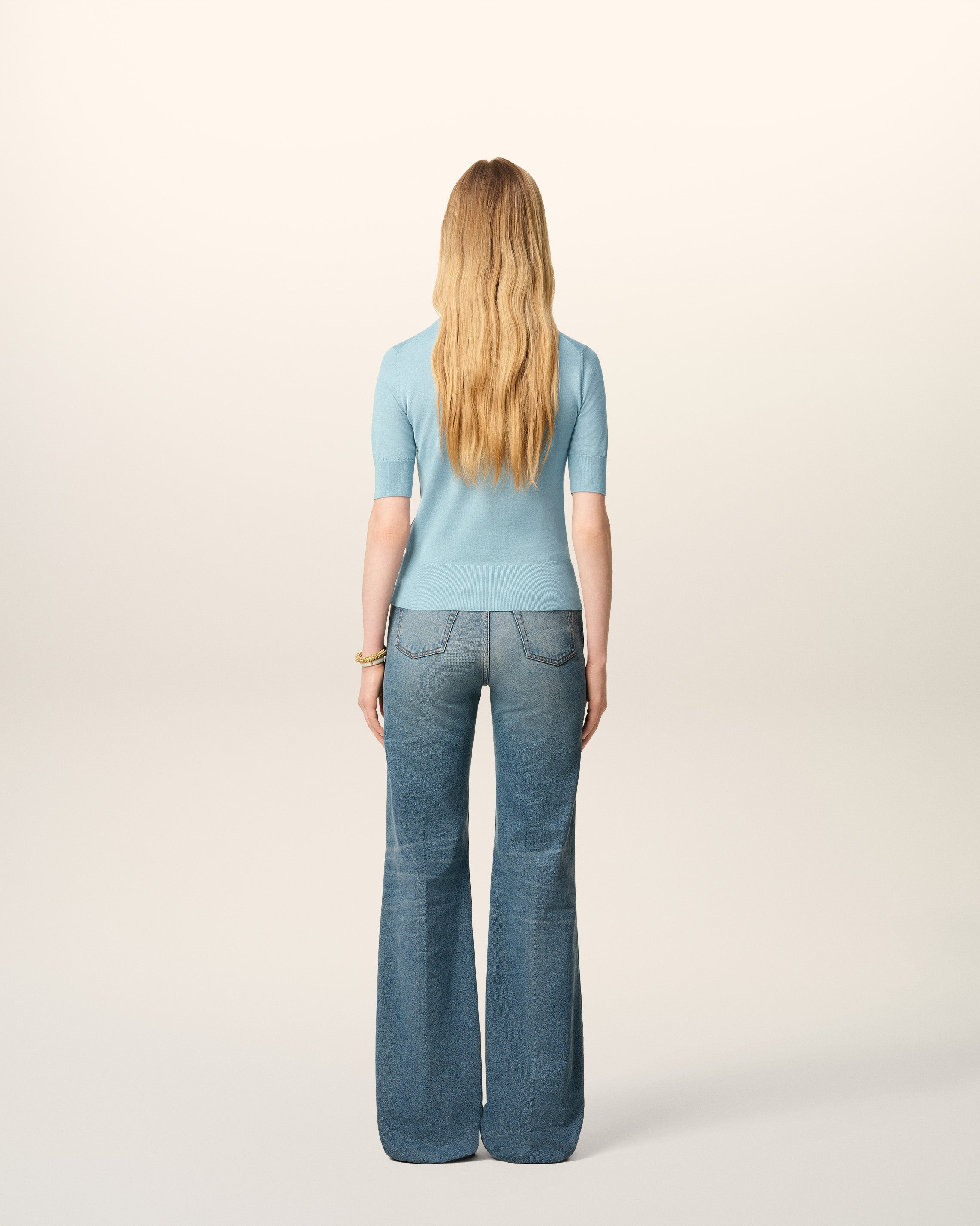 BLUE WOOL AMI DE COEUR POLO - 5