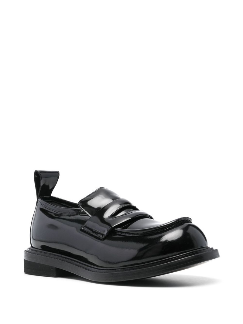 Moschino patent leather loafers outlook