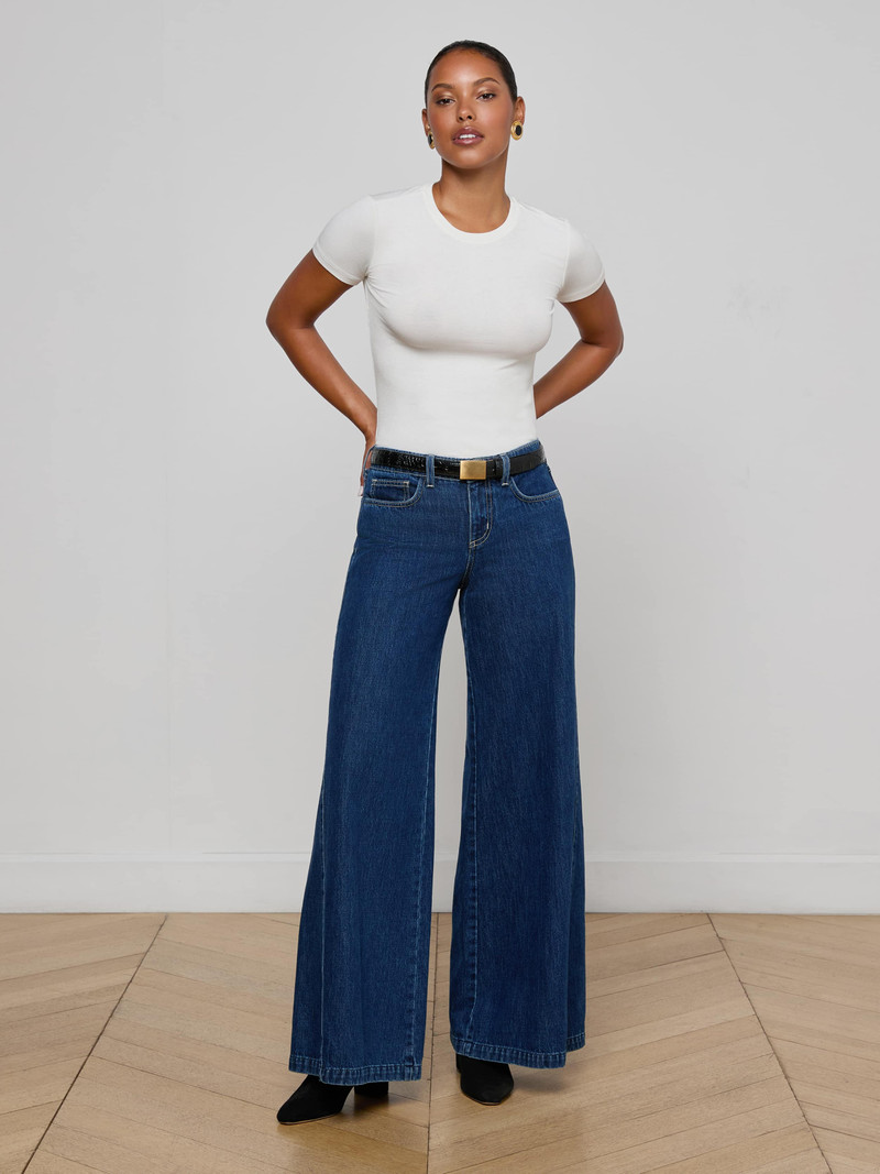 L'AGENCE Savina Low-Rise Wide-Leg Jean outlook