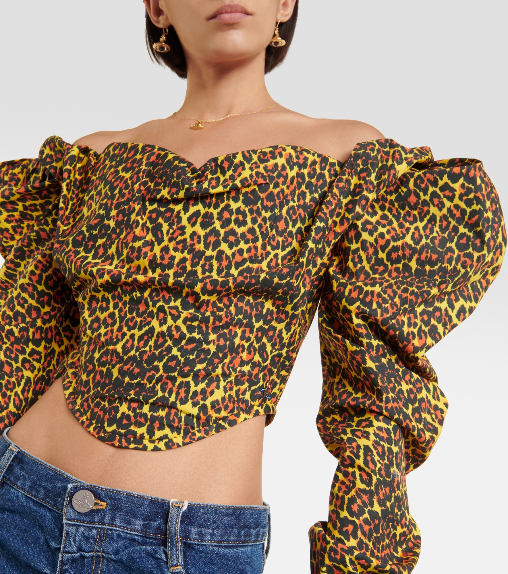Sunday leopard-print corset top - 4