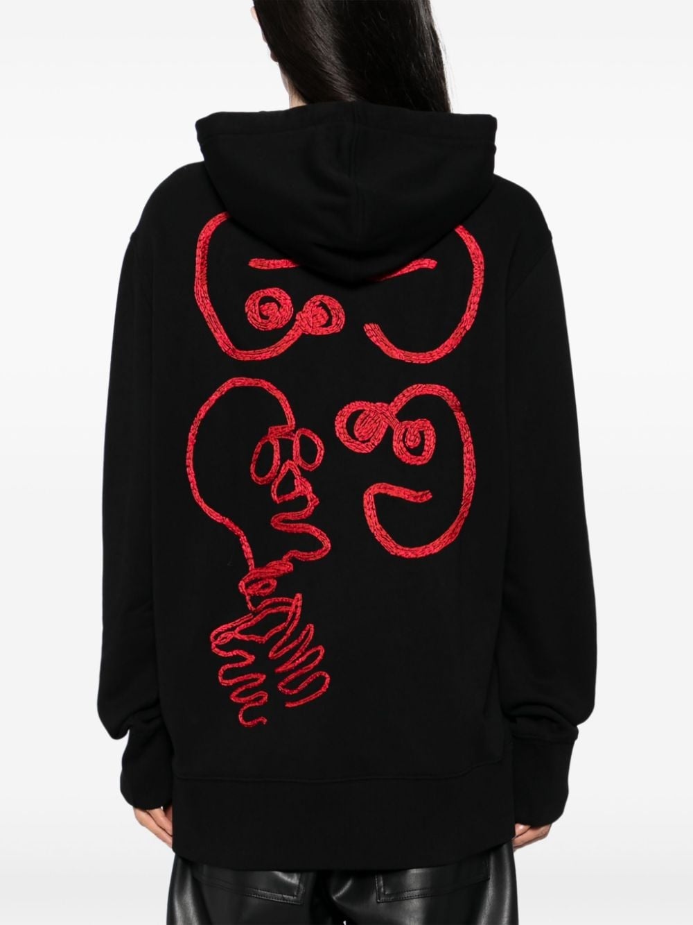 graphic embroidered hooded sweatshirt - 4