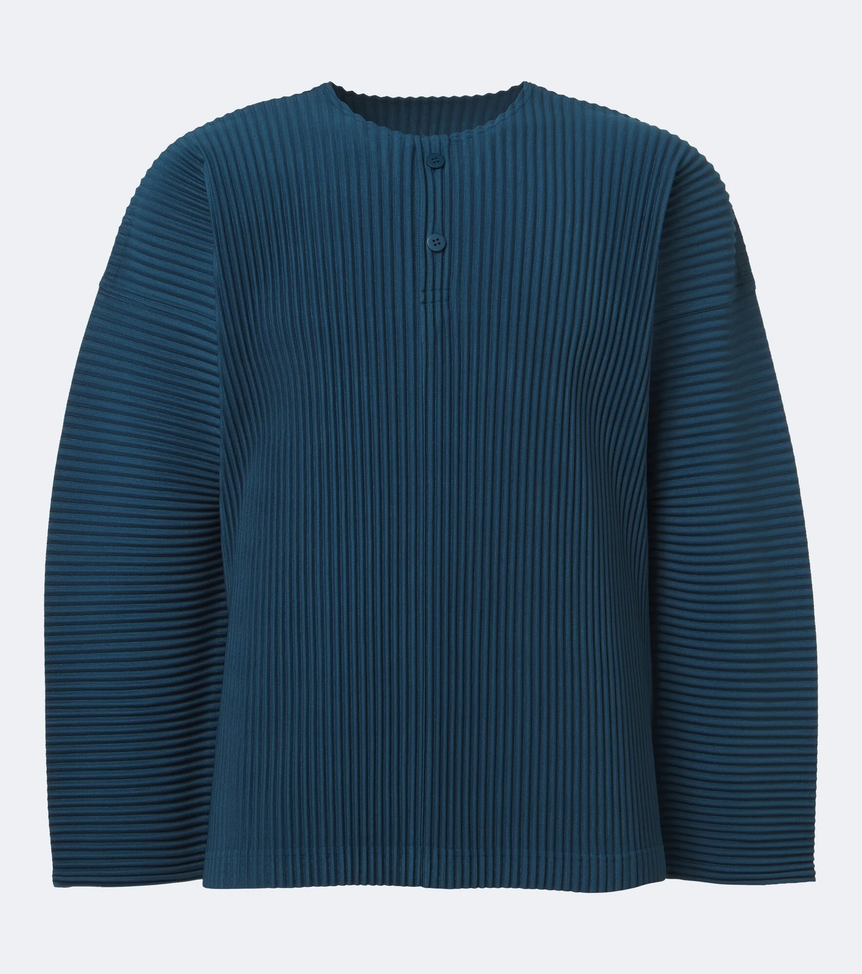 Monthly Colors: September pleated Henley shirt - 1
