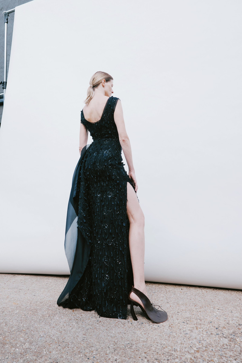 A.W.A.K.E. MODE TANK TOP MAXI DRESS WITH SIDE PANEL DETAIL BLACK outlook