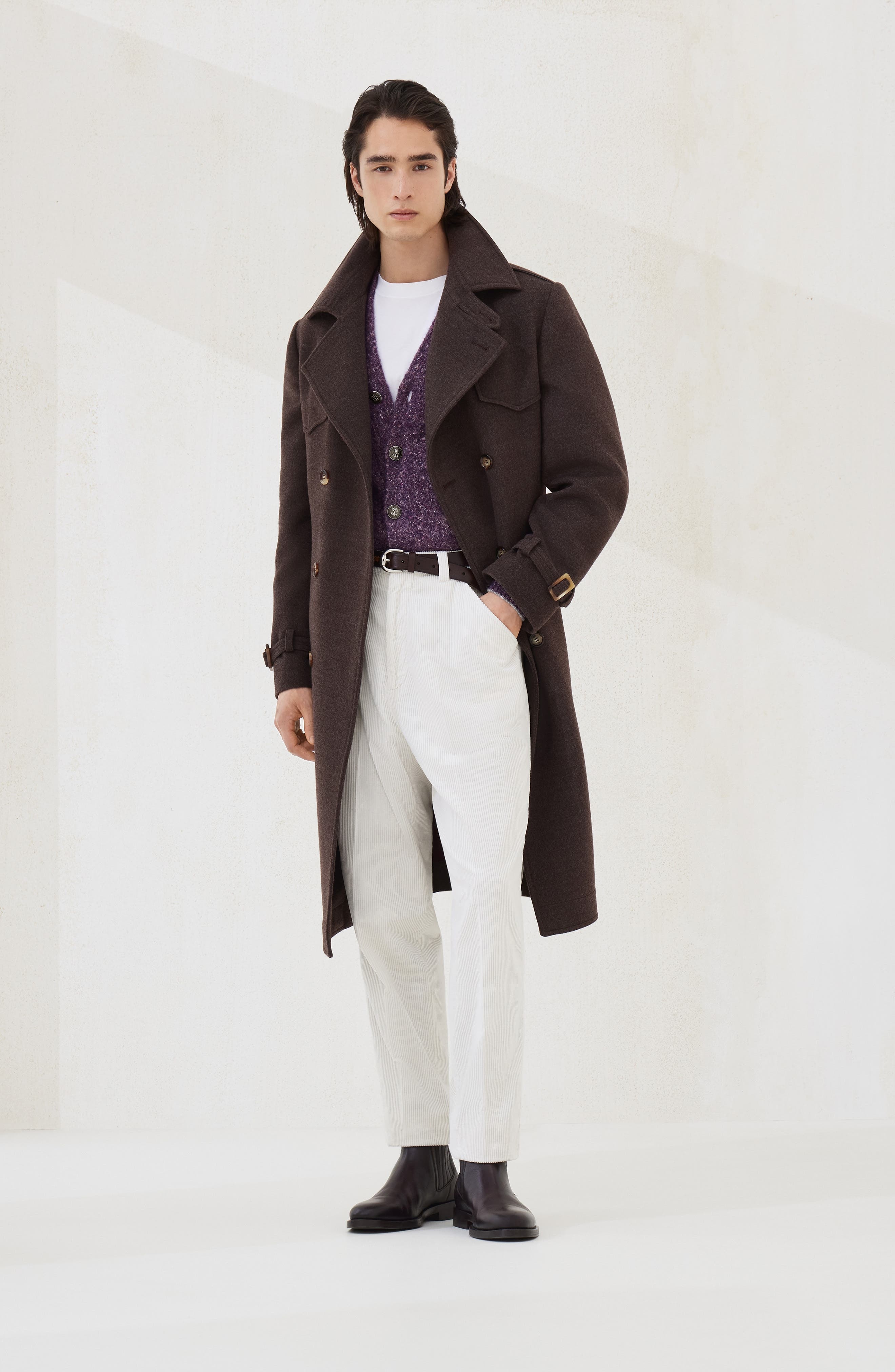 Brunello Cucinelli Buttoned cardigan in Burgundy at Nordstrom - 6
