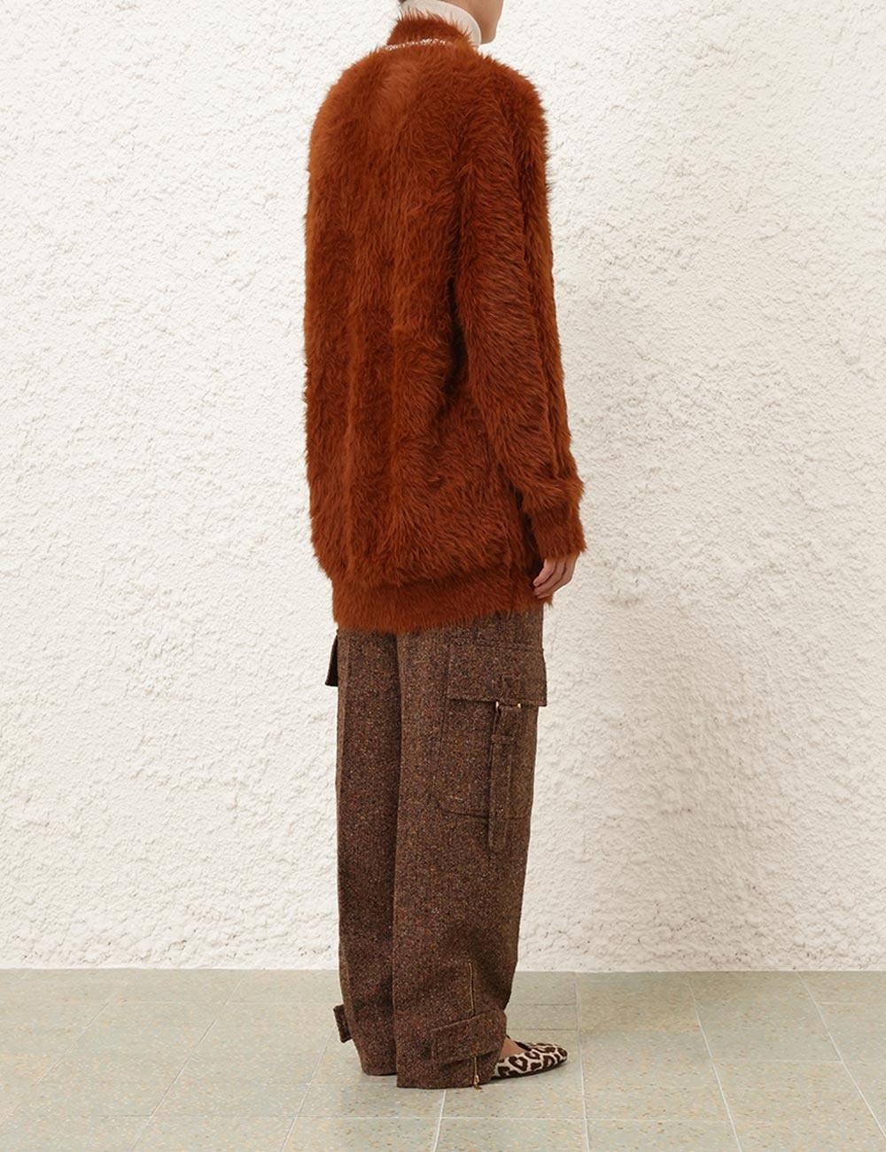 ILLUSTRATION FLUFFY CARDIGAN - 4