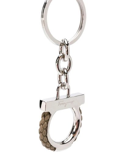 Salvatore Ferragamo Gancino woven keychain outlook