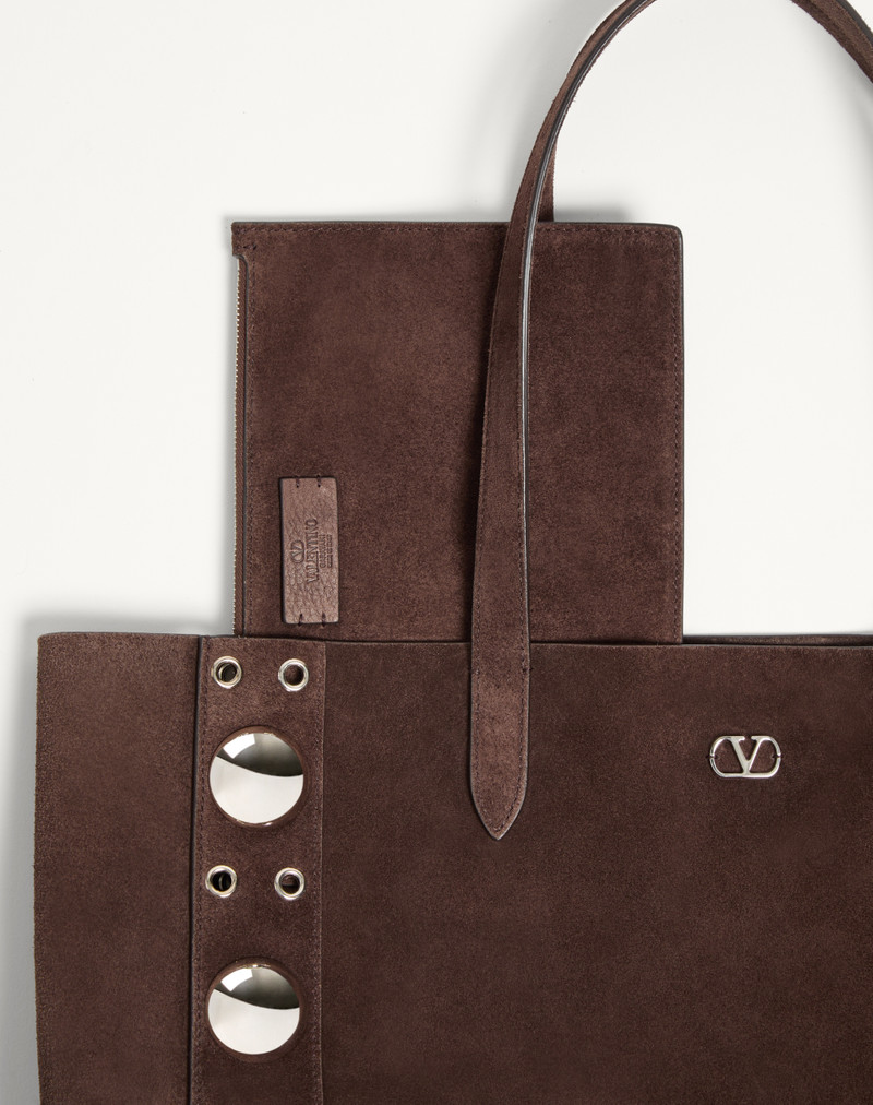 VALENTINO GARAVANI MEDIUM NELLCÔTE SUEDE SHOPPING BAG 7