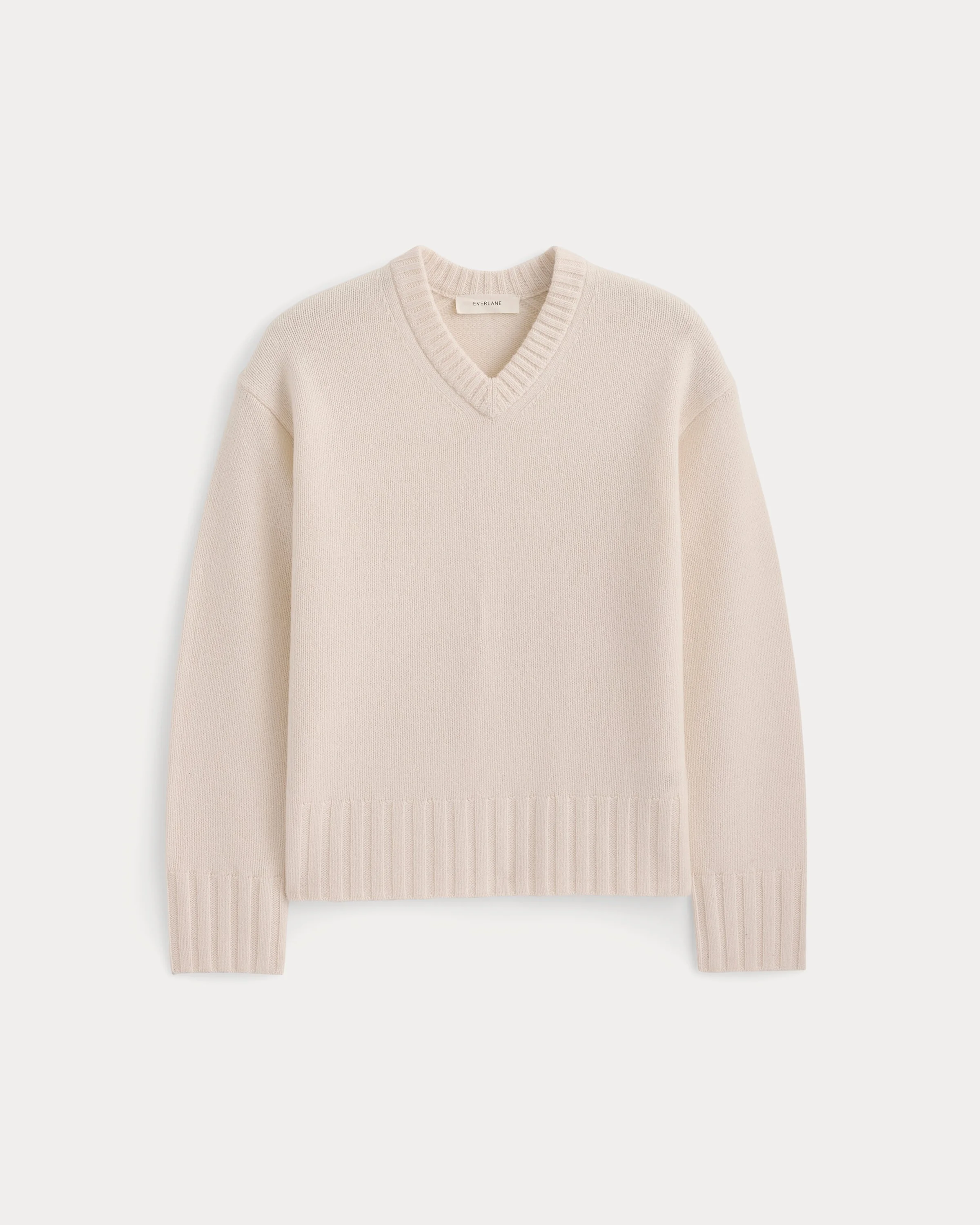 V-NECK SWEATER IN EXTRAFINE LUXE MERINO - 1