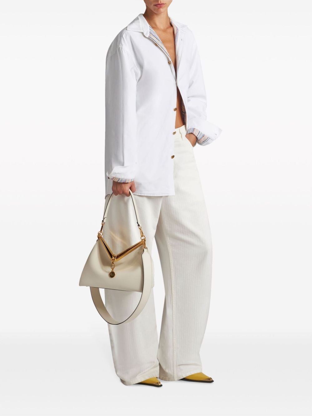 medium Vela leather shoulder bag - 2